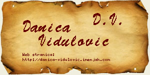 Danica Vidulović vizit kartica